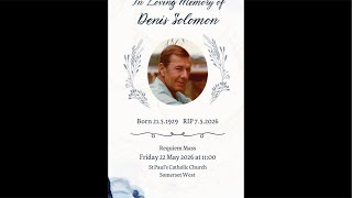 Live memorial service of Denis Solomon