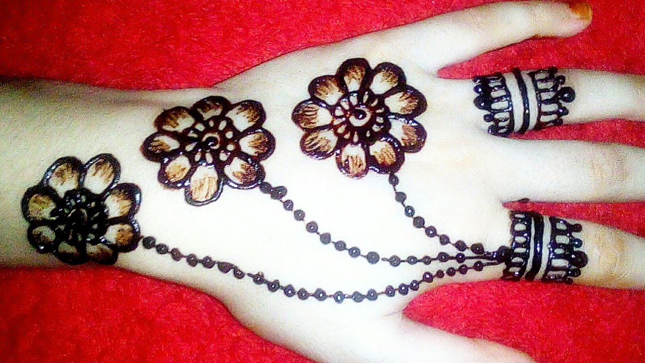 Repeat Most Beautiful And Simple Jewellery Henna Mehndi Design For