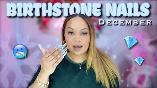 DECEMBER BIRTHSTONE NAILS ❄️ Winter Hard Builder Gel Nails Tutorial - LGNPro