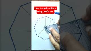 Draw a regular octagon using a protractor