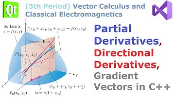 066 - Numerical Partial Derivatives, Directional Derivatives and Gradient Vectors in C++