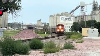 Two BNSF SD70Aces Lead a CAEG empty coal train through Louisville, NE