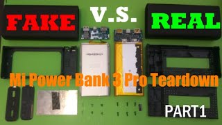 FAKE and REAL xaiomi power bank 3 pro test,teardown,compare and how to identify them | part1