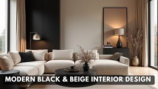 Timeless Aesthetic of Black & Beige Interior | Elegant Combination for Neutral Minimal Home Decor