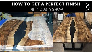 Perfect Table Finish (in a dusty garage)-Wood Table Finishing-How To Stain Wood