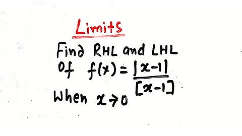 || To find RHL & LHL for the given function || Modulus function & Greatest Integer Function||