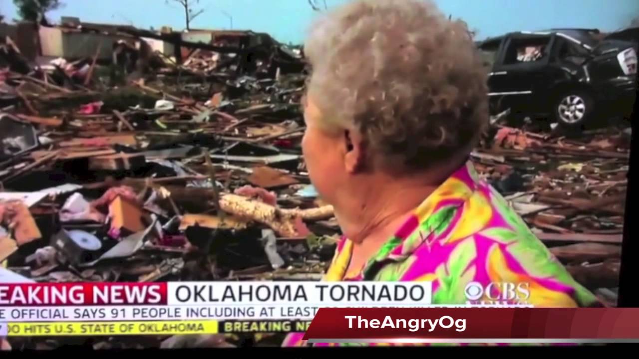 Oklahoma Tornado Survivor Finds Missing Dog During Live Interview - YouTube