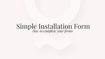 Flothemes Simple Installation Form