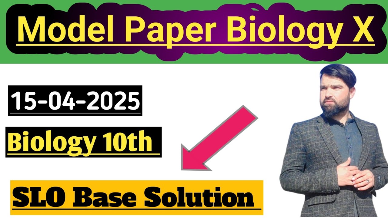 Model Paper Biology 10th|SLO Base|Marking Scheme|Board Exam|