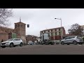 Una caravana formada por varias cabezas tractoras llega a Medina del Campo - Huelga de Transportes.