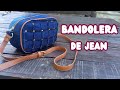 Como hacer una BANDOLERA DE JEAN paso a paso con moldes gratis para descargar en PDF