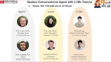 EMNLP 25 Tutorial - Spoken Conversational Agents with LLMs