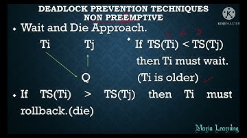 Lecture 84 - Deadlock Prevention Techniques in Transaction and Concurrency Control in DBMS in Tamil