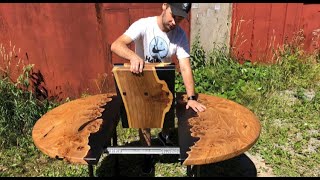 Круглый, раздвижной стол с эпоксидной смолой [ деревообработка ] [ woodworking ]