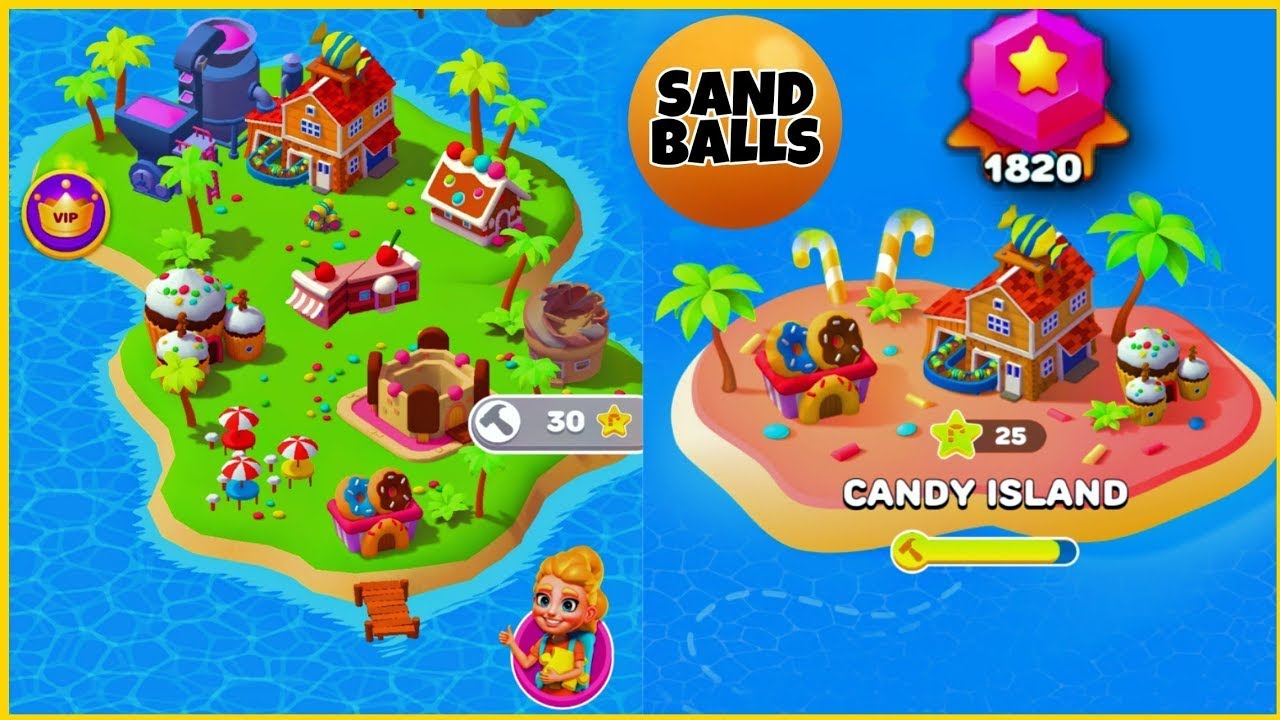 *NEW UPDATE* SAND BALLS CANDY ISLAND CITY Gameplay Walkthrough Level