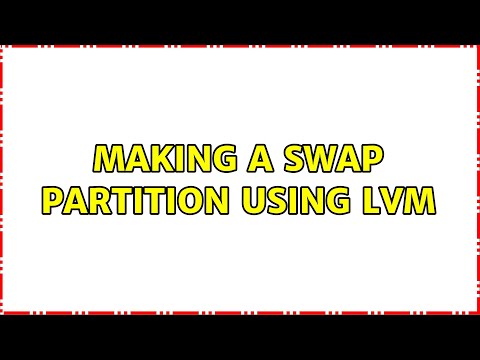 Making a swap partition using lvm