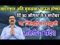 महाराष्ट्रात ३० ऑगस्ट ते ३ सप्टेंबर मुसळधार पावसाचा इशारा |डॉ.बांगार हवामान अंदाज | Heavy Rain Alert