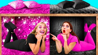Chambres Secrètes Sous Le Lit | Riche vs Pauvre Défi Fou par BaRaFun Challenge