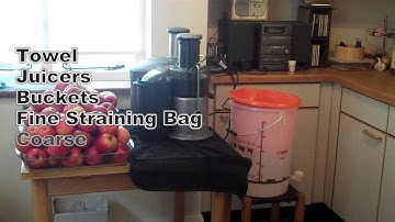 Cider making made simple at home: Juice and strain process