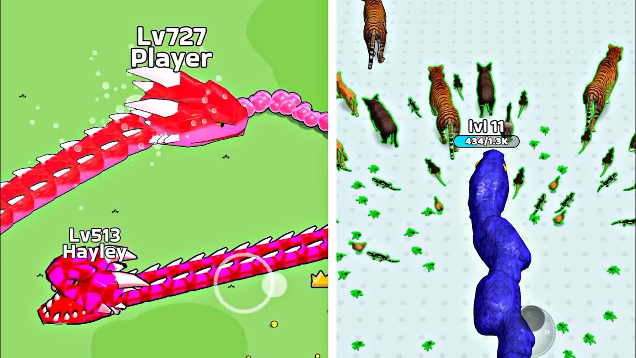 Level Up Snake Snake Clash Vs Snake grow game in MAX LEVEL | Level Up Snake run ...