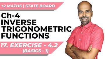 12th | Ex 4.2 | basics 1 | Inverse trigonometric functions | State Board | ram maths