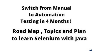 Switch from Manual to Automation Testing in 4 months | RoadMap and courses | QA SDET Tester