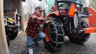 747  Spring Chores 1. Kubota LX2610 Compact Tractor. Eastonmade AXIS Wood Splitter.  Music.   4K by GP Outdoors 6,600 views 1 month ago 11 minutes, 41 seconds