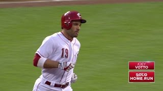 MIL@CIN: Votto crushes a solo home run to left-center