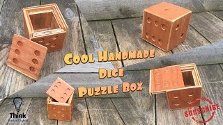 Cool Wooden Handmade Dice Puzzle Box