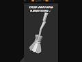 Stylized LowPoly Broom 🧹 in zBrush Step by Step Mini Tutorial