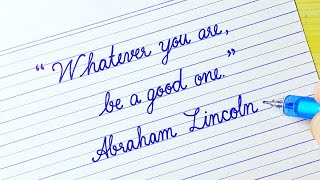 EP45 Real Quotes by Abraham Lincoln | Super clean handwriting | Beautiful English handwriting