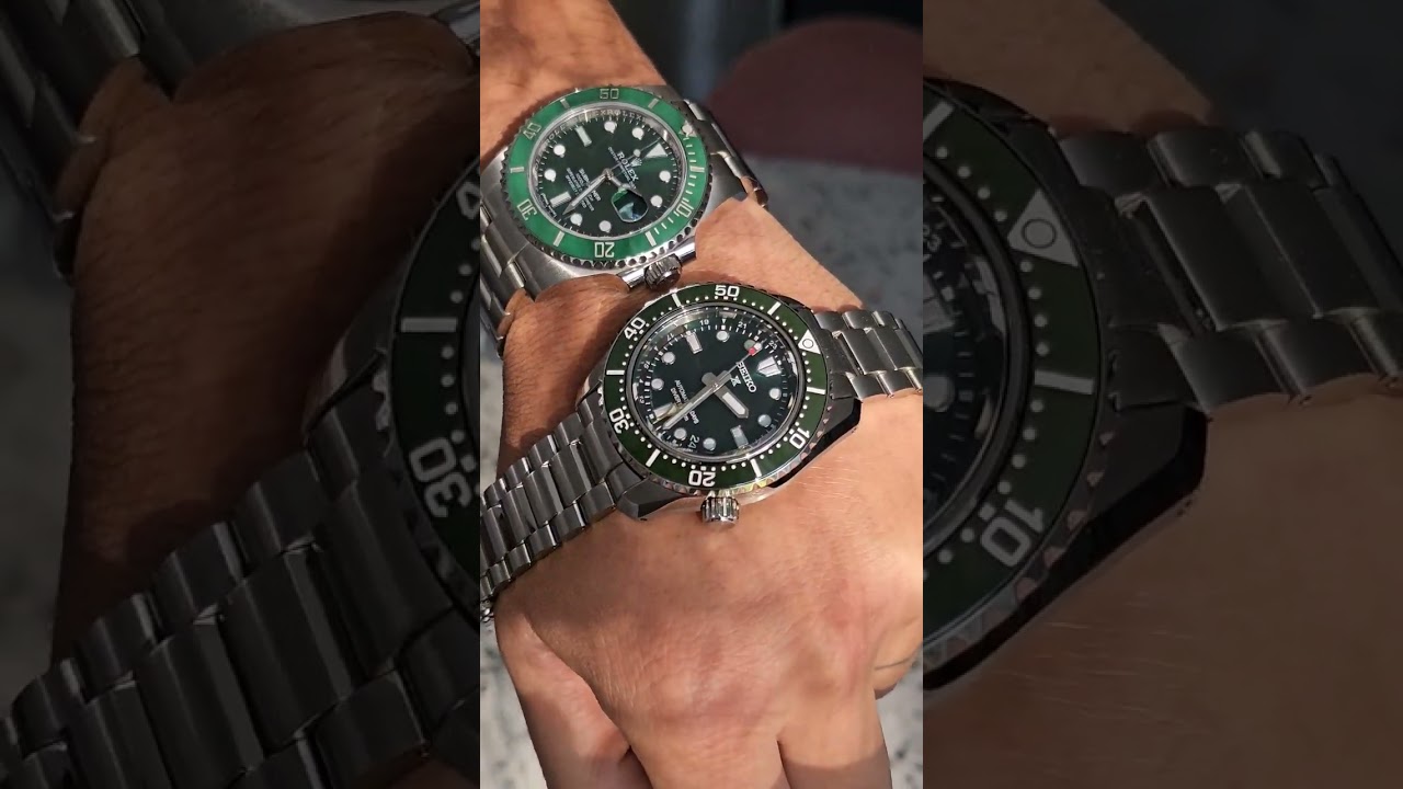 Rolex Submariner 116610LV 'Hulk' & Seiko SPB381J1 'Marine Green' Diver GMT