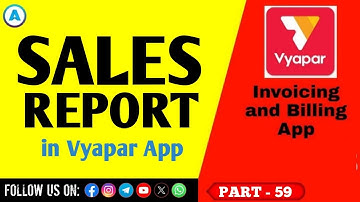 Vyapar: Sales Report in Vyapar App | Sales Report Kaise Dekhe Part 59