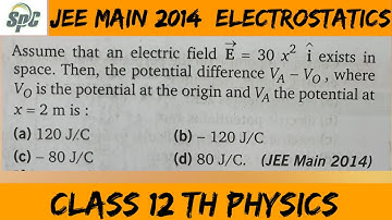 Assume that an electric field vector E = 30x^2 i cap exists in space. Then the potential difference