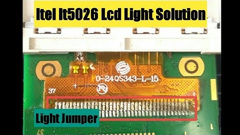 Itel It5026 Display Light Solution