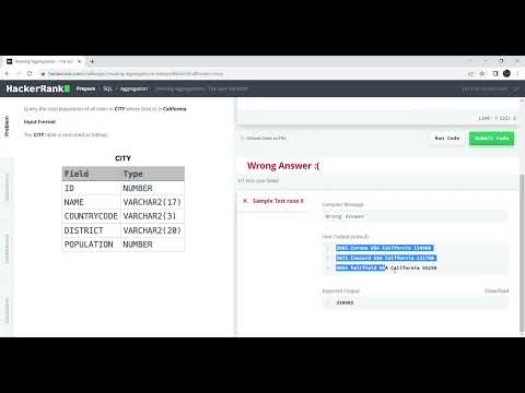 HackerRank SQL ||
