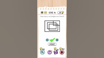 Brain Test Level 76 Answer - How many rectangles are there?
