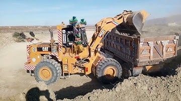 How to amazing caterpillar wheel loader 950e dumper loading