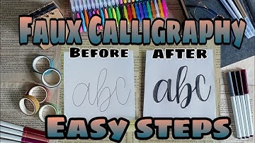 5 Easy Steps To Do FAUX CALLIGRAPHY For Beginners, alam mo na ba? | Justpen Calligraphy