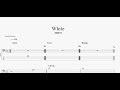 White 【SHE'S】 ベースtab譜