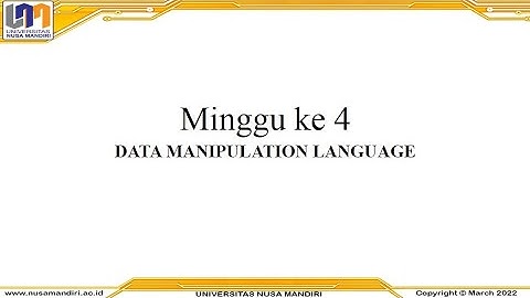 Aplikasi Database SQL - Pertemuan 4
