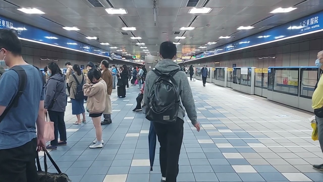 台北捷運 板南線 亞東醫院站 下班尖峰時刻人潮 [BL05]