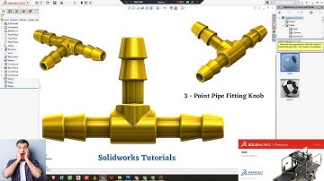 Solidworks Tutorials | 3 Point Pipe Hose Design In Solidworks | #solidworks | #autocad