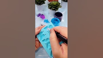 Fab Butterfly Painted resin pendants #shorts #resin #epoxy