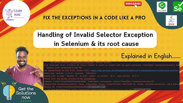 🔧 Fix Invalid Selector Exception in Selenium | Explained in English! 💡