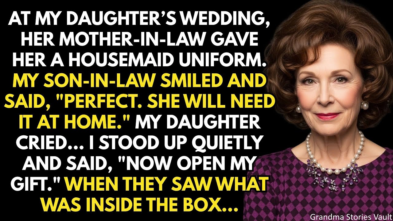 At The Wedding, My Daughter Was Handed A Maid Uniform. My Son-In-Law Smiled, "Perfect." Then I…