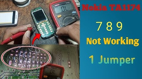 Nokia TA 1174 keypad 789 not working|Nokia 105 keypad sollution