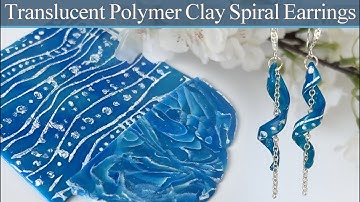 Translucent Polymer Clay Mokume Gane - Translucent Spiral Earrings Tutorial