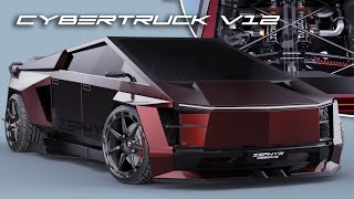 1200 HP TESLA CYBERTRUCK V12 Hybrid Powered HardCore Modified Concept by Zephyr Designz