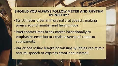Should You Always Follow Meter And Rhythm In Poetry? - The Prose Path
